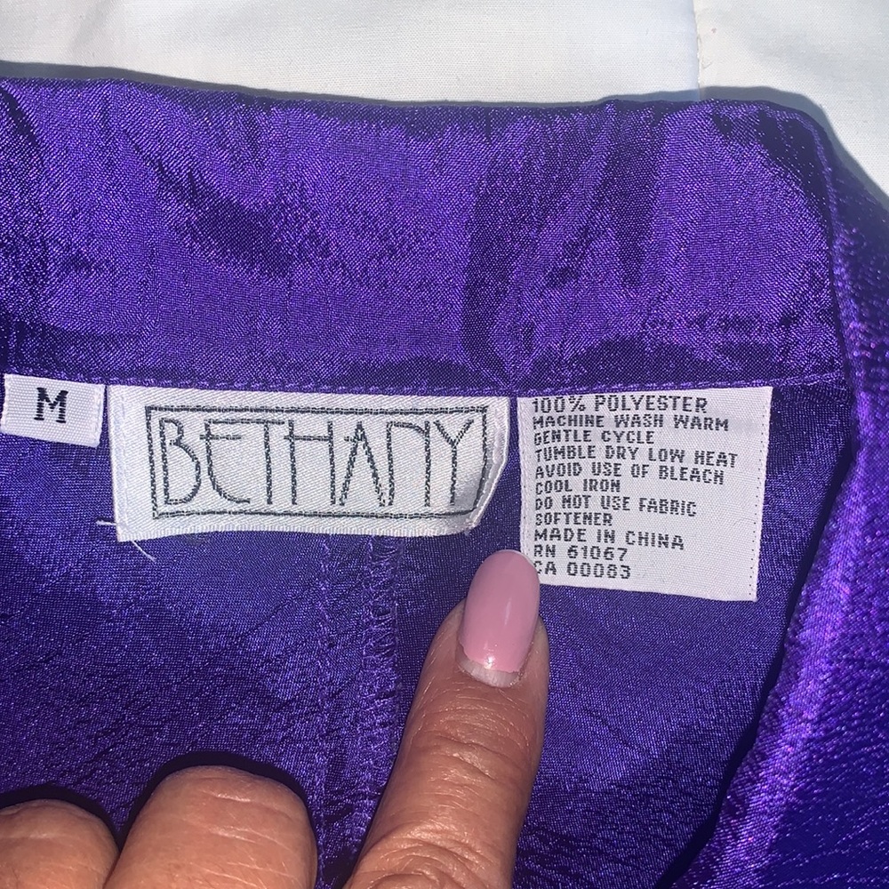 Purple Button down top - Picture 3 of 3